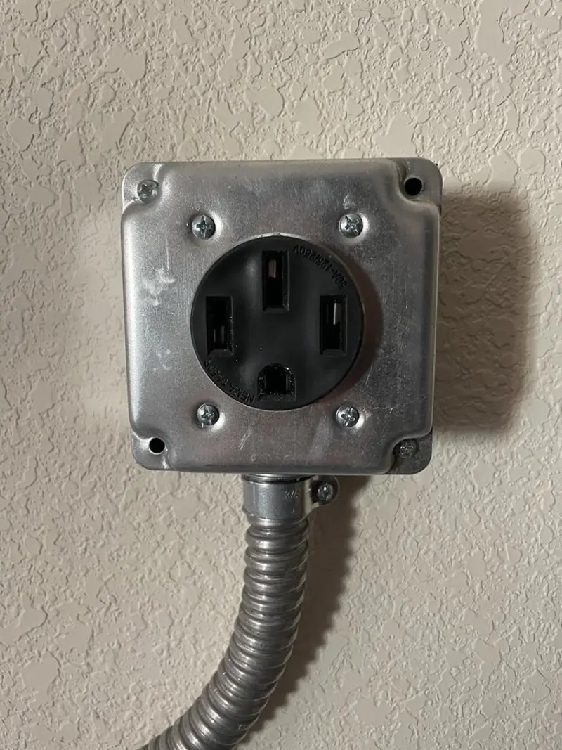 NEMA 14-50 outlet installed for Electrical Panel Upgrade in Jamul